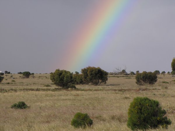 Rainbow over the Nullarbor