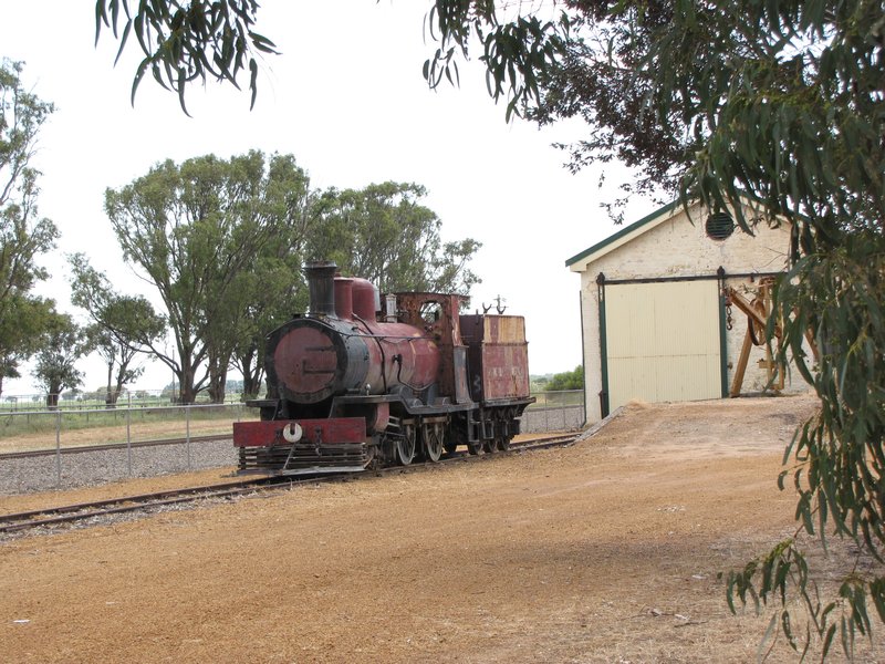 Goods shed and loco.