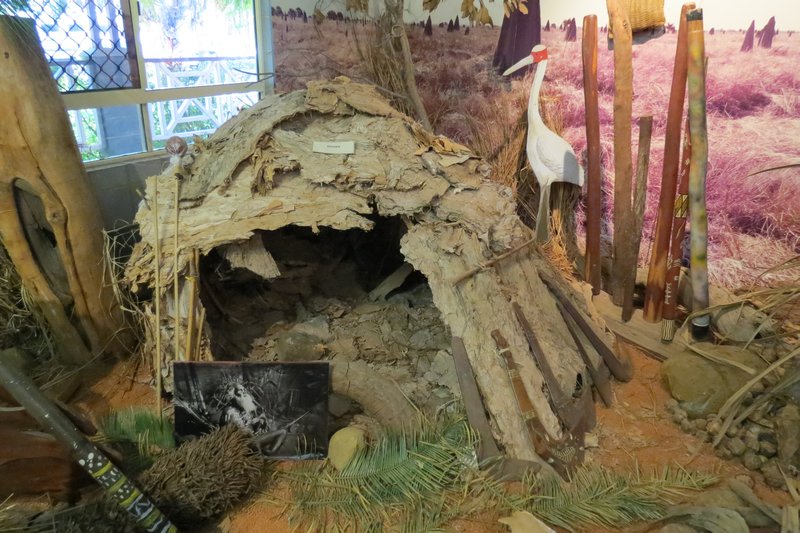 Aboriginal bark shelter