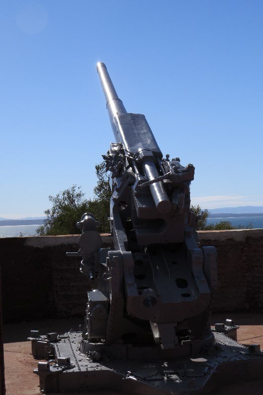 Memorial gun at lookout
