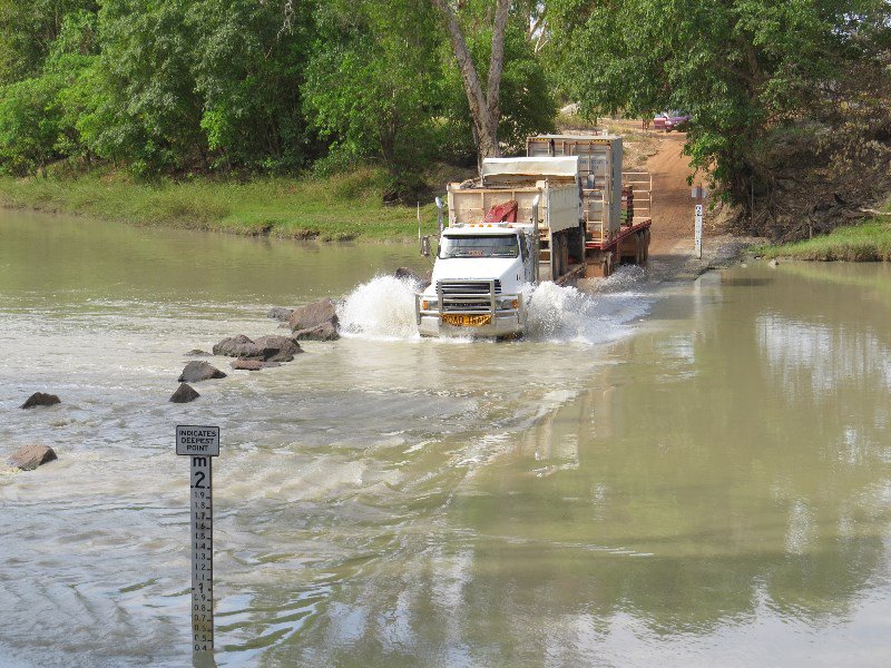 Truck crossing East Alligator River