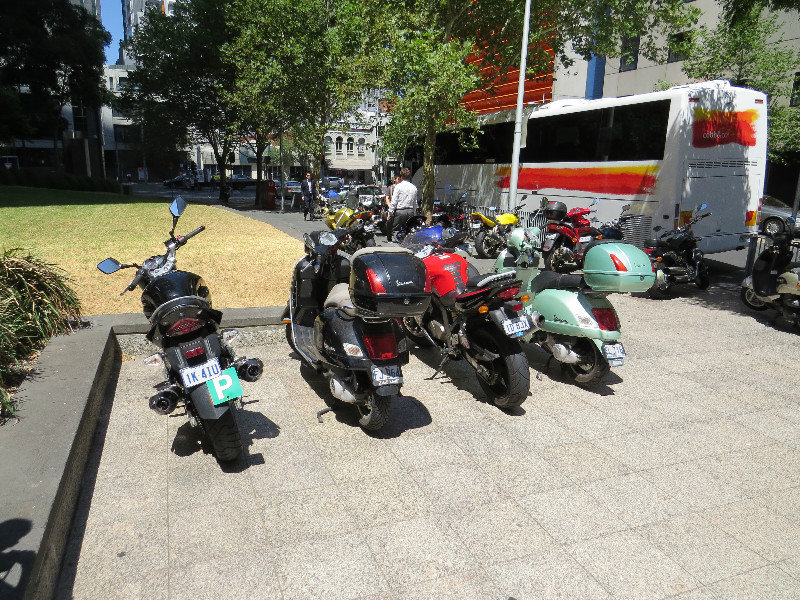 Motorcycles on foot paths
