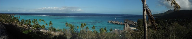 Panoramic view back to Tahiti.