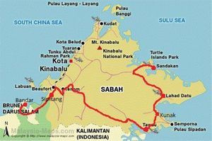 Map of Sabah