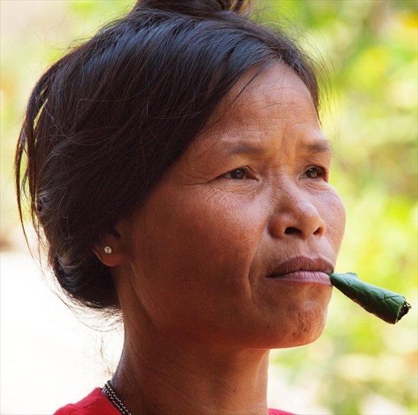 14-Cambodian woman smoking