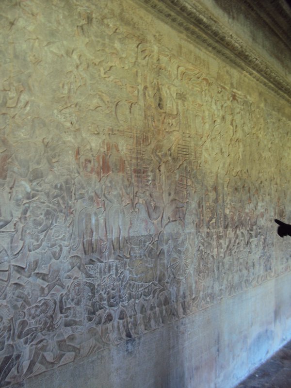 Wandreliefe in Angkor Wat