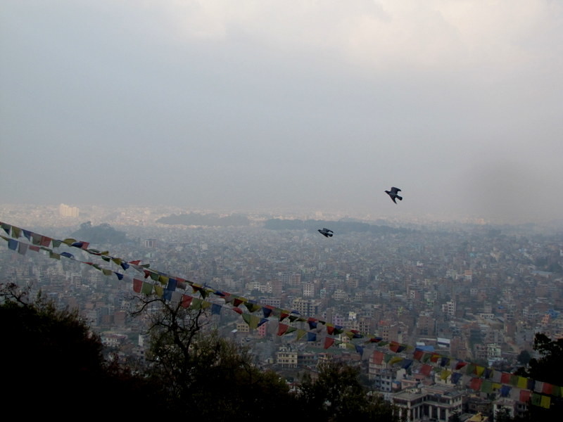 view of Kathmandu from shambhu nath temple