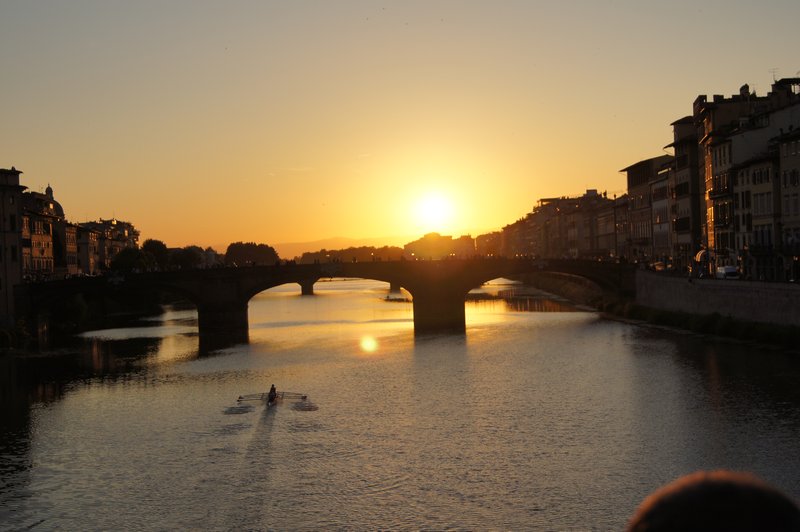 Sunset from the Ponte Vecchio