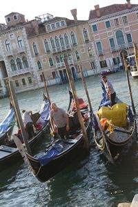 Gondoliers getting ready for a busy night