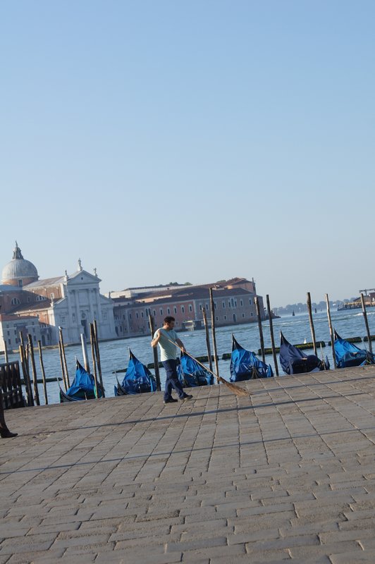 Just me and the broom guy, Piazza San Marco 6.15am