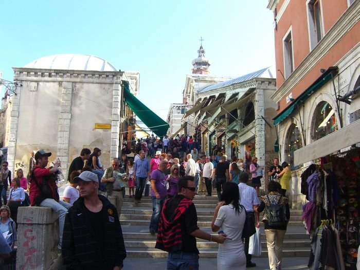 Rialto Bridge Crowd