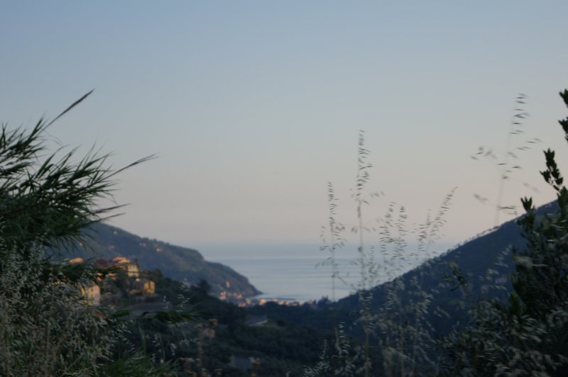 Our first glimpse of Monterosso - just as the sun was going down