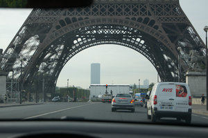 Taxi ride to the Eiffel Tower
