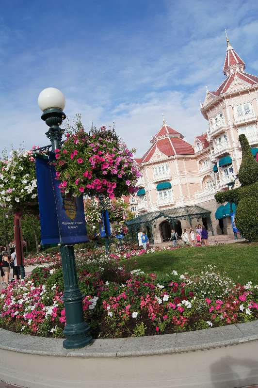 Approaching the Disneyland Hotel