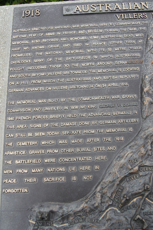 Australian War Memorial plaque