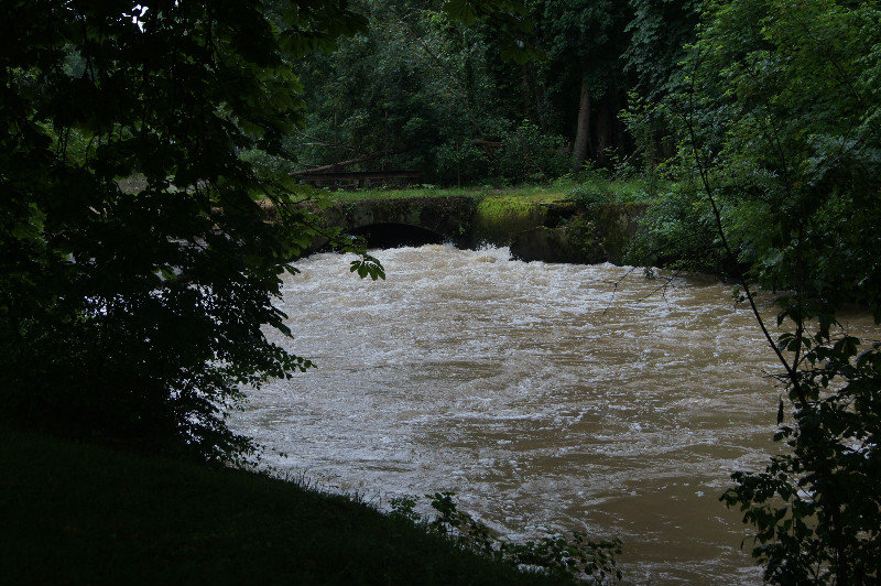 Rain made the river a torrent