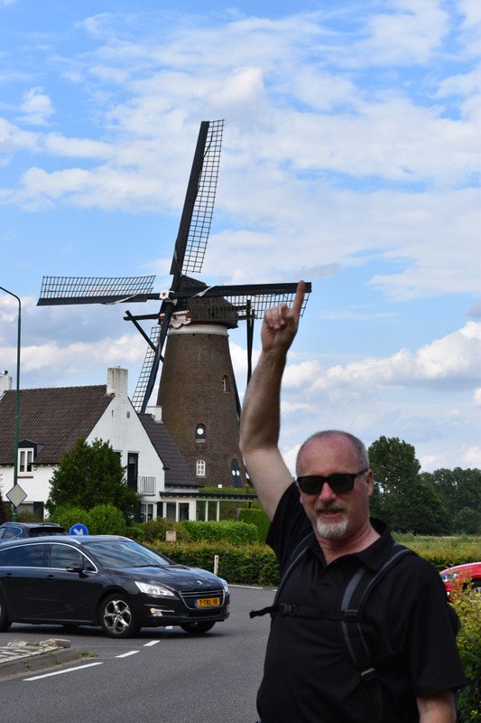 Frank getting the windmill going