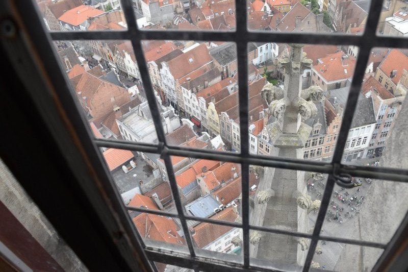 Looking down from one of the Belfort windows