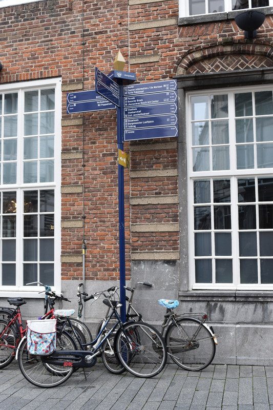 Signpost with bikes