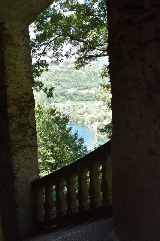 View of the lake from the circular staircase