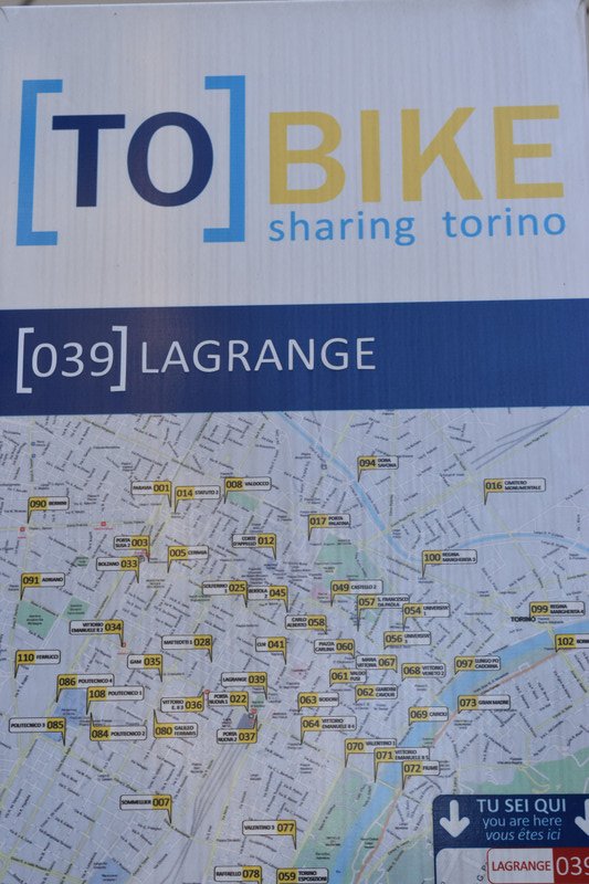 The fabulous Torino free bike network map