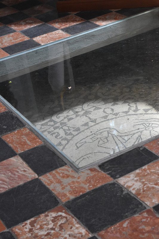 Roman floor found under church floor