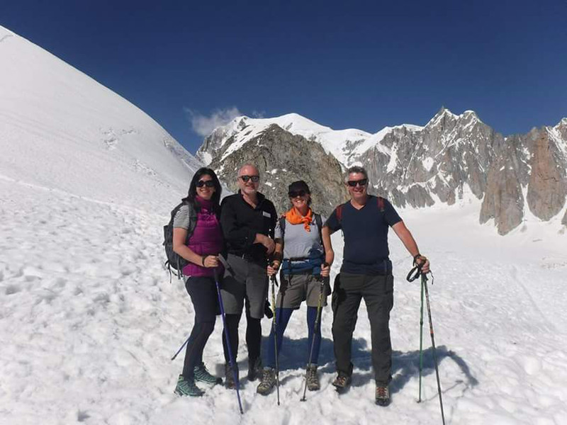 The gang on the glacier - Mont Blanc