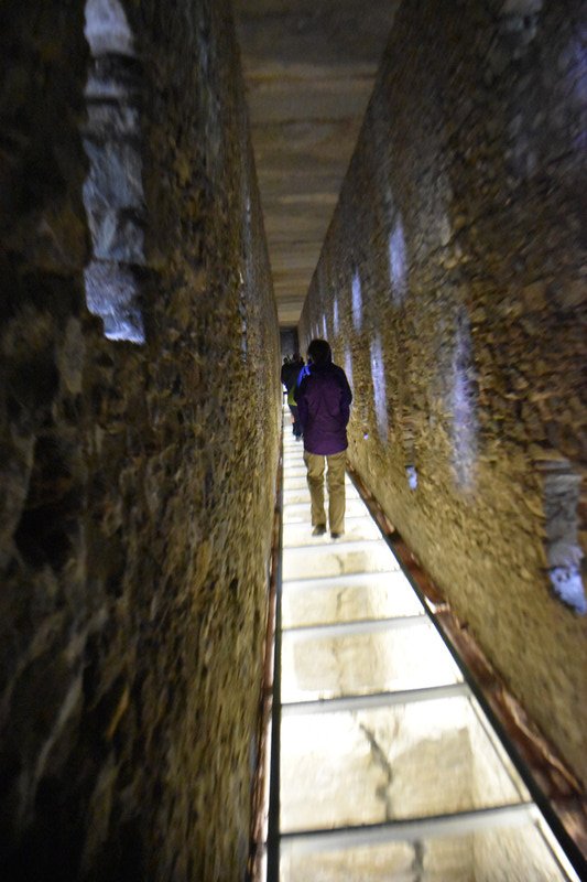 Walking inside the aqueduct
