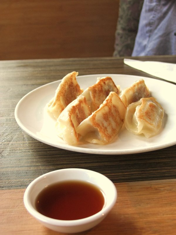Fried dumplings with vinegar dip