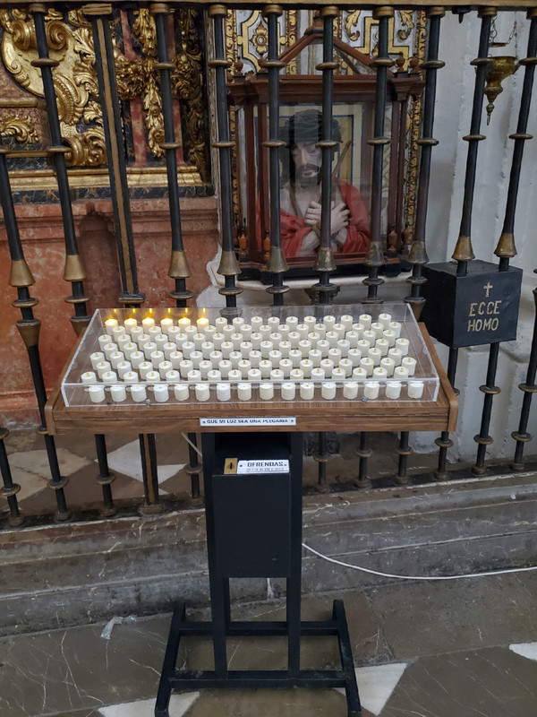 Prayer candles are coin operated