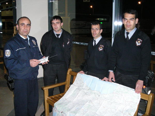 Police and Security staff at Diyarbakir busterminal...
