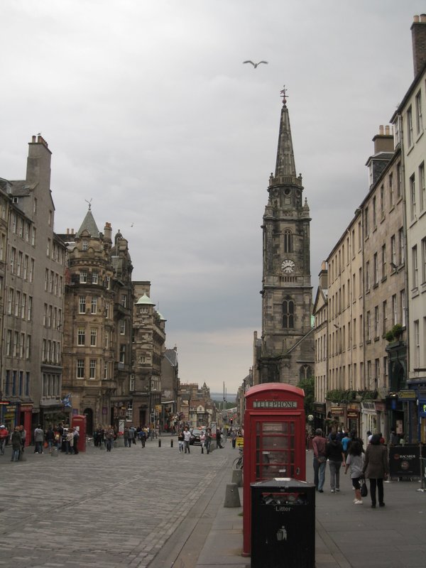 Looking down the Royal Mile