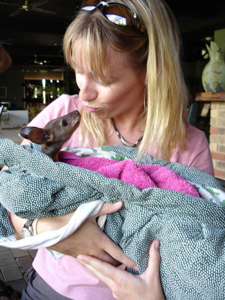 Jen and the baby roo