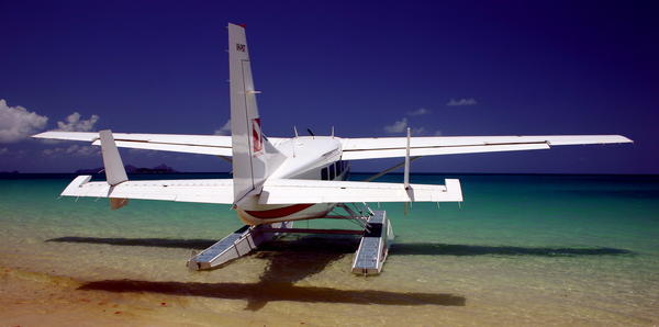 Sea Plane at Whitehaven beach