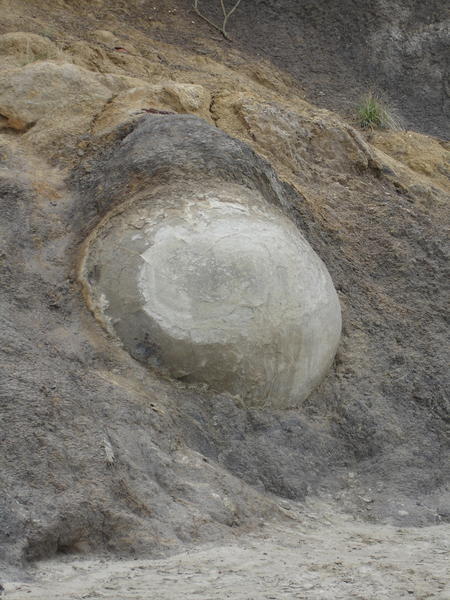 Half hatched boulder