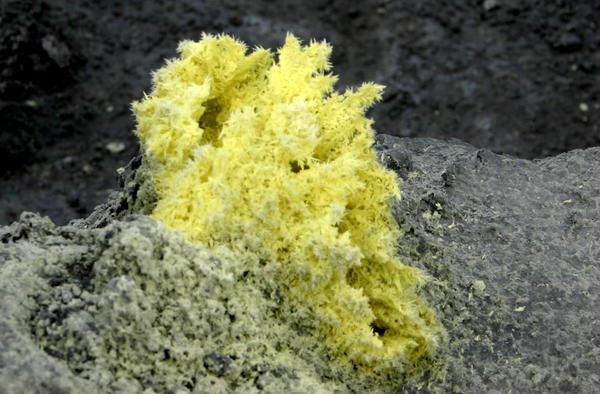 Sulphur crystals