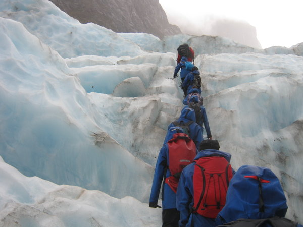 Steps on the glacier