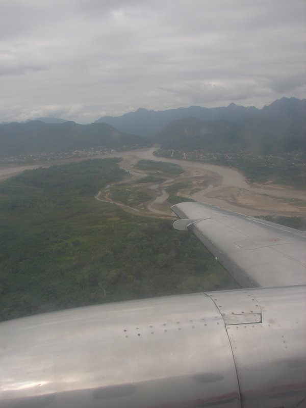 Flying down into  the Amazon