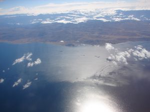 View of Titicaca from the air