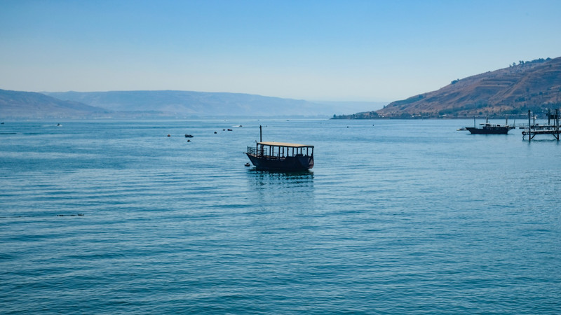 Boat on Lake Galilee  2