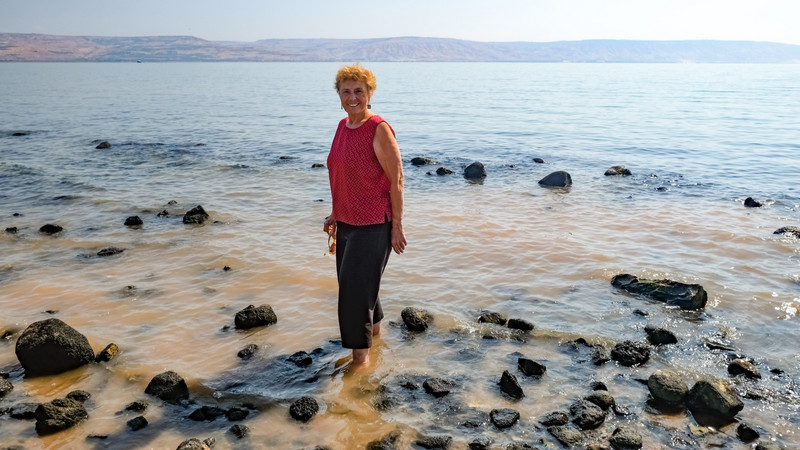 Wading in the Lake of Galilee 