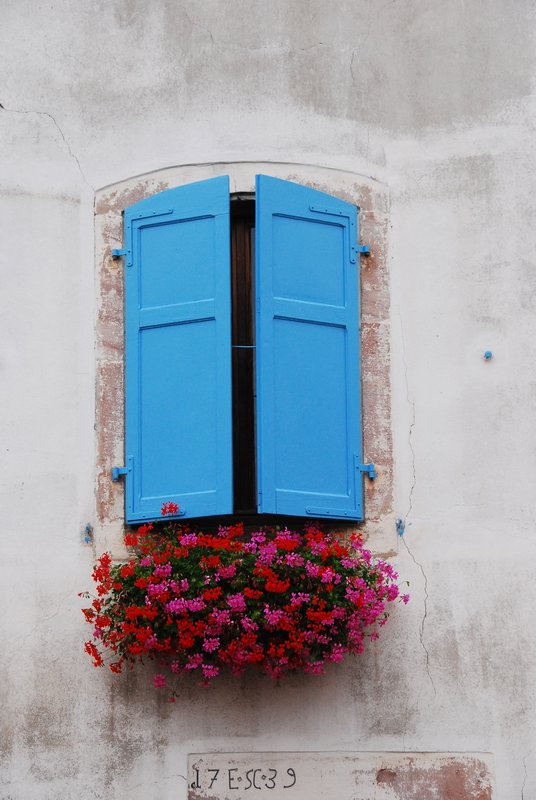 Simple blue shutters