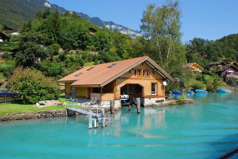 Boat house on Lake Brienz