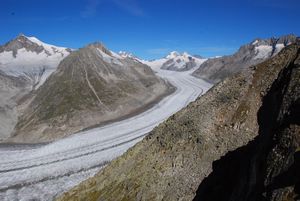 The Aletsch Glacier near the Eggishorn