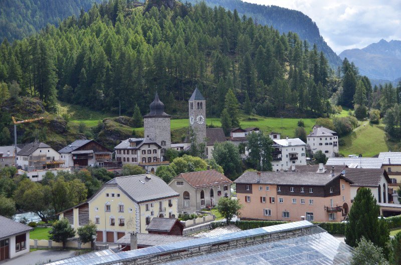 Small Swiss villages along the River Inn