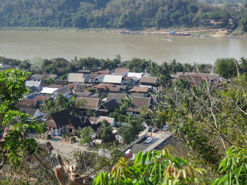 village and river