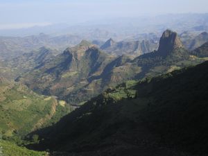 First view of the Simien Mountains