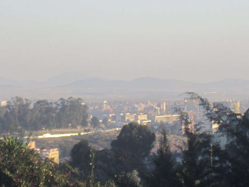 View over Addis Ababa from our hotel