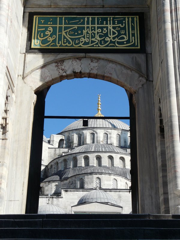 Doorway and  Blue Mosque