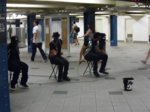 busking in the subway